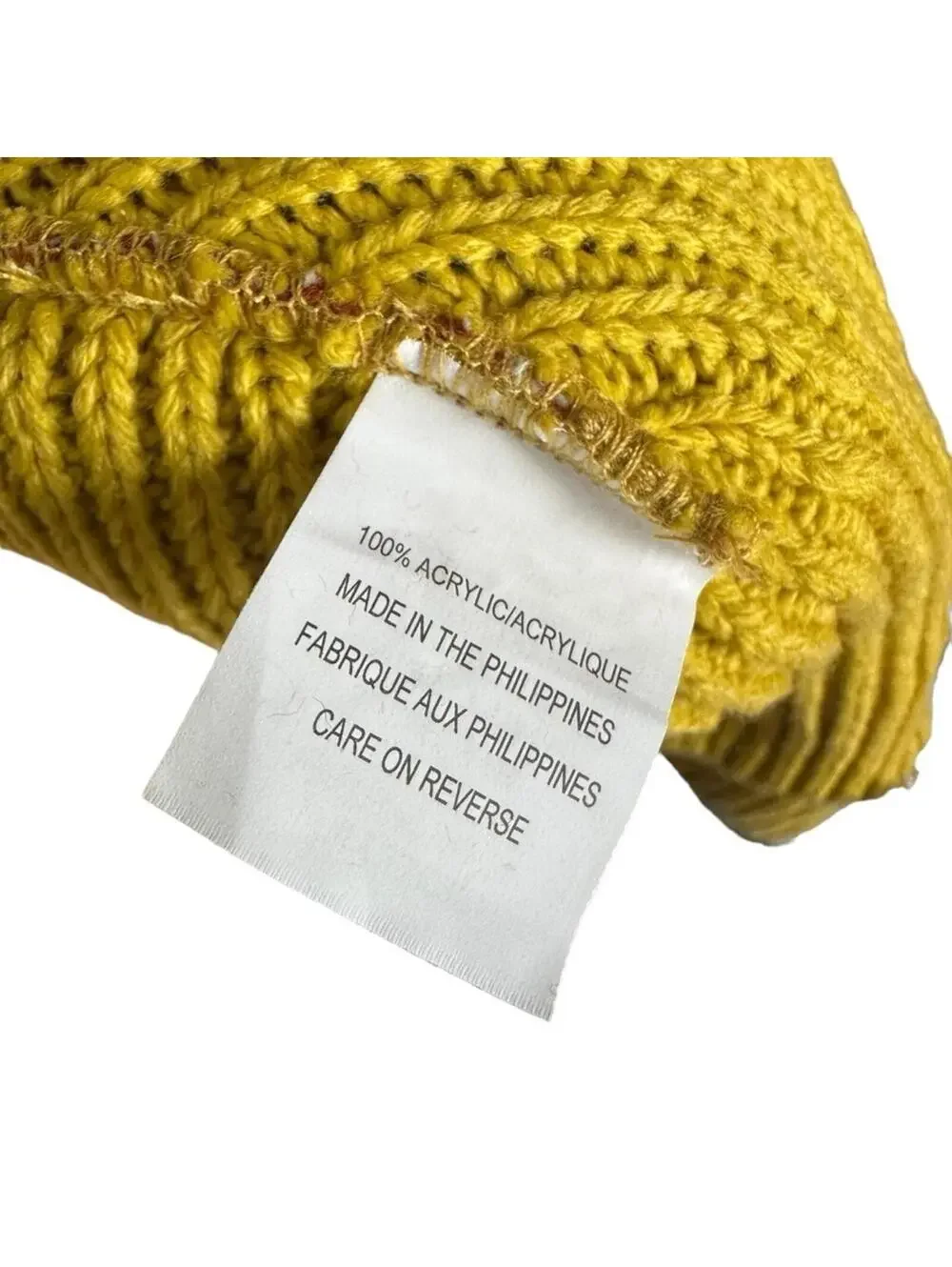 Verloop Colorblock Plush Knit Beanie NWT Yellow Orange